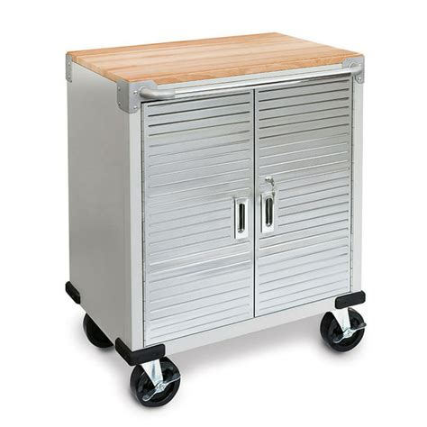 seville classics ultrahd rolling cabinet with stainless steel top|ultrahd seville classics storage cabinet.